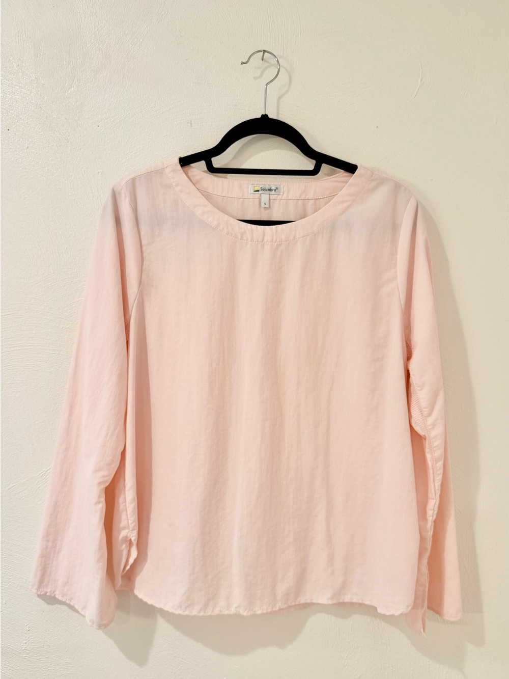 Solumbra Blush Pink UPF Sun Protective Long Sleeve Top Size S